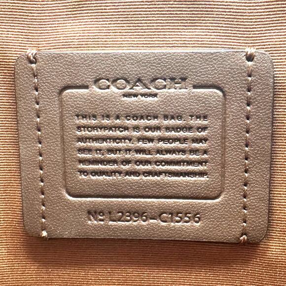 Coach Rowan File Bag Crossbody Purse Retro Yellow Leather C1556 - Picture 5 of 8